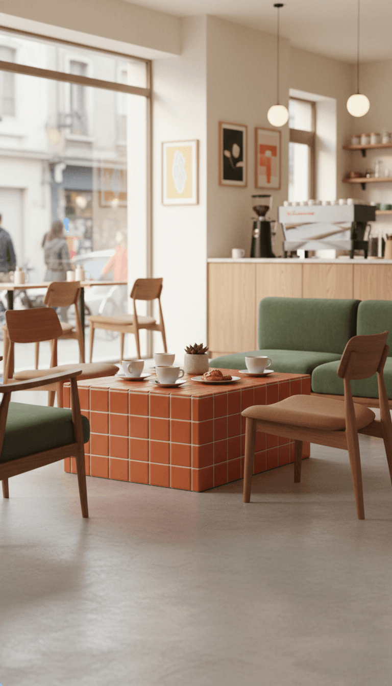 Mosaic tabletop closeup